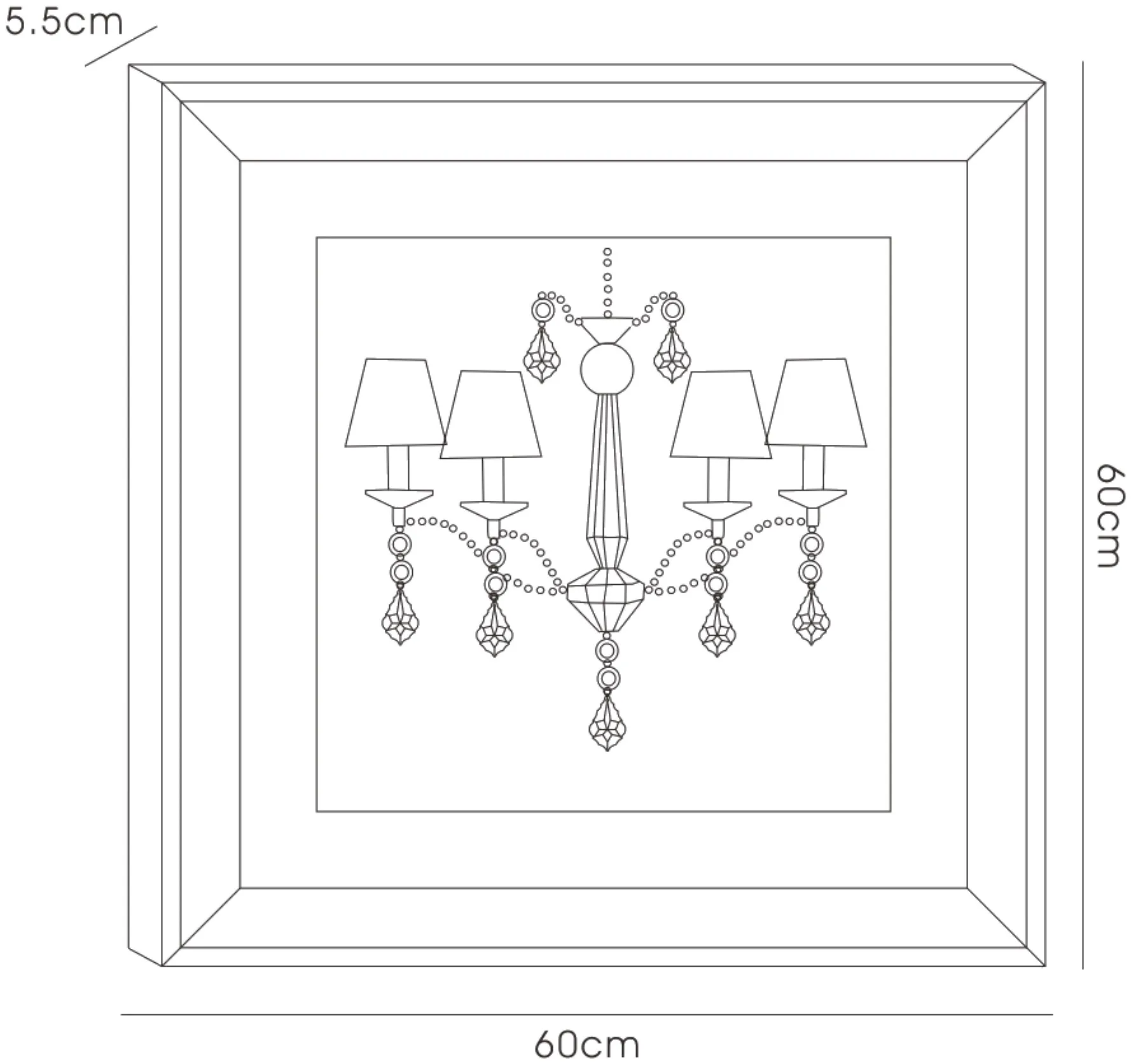 IL70514  Décor Chandelier Crystal Art